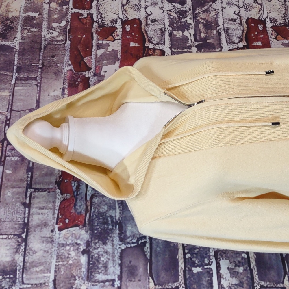 Zenergy By Chico's Cotton/Cashmere Tipped Hooded Sweater Jacket - Picture 6 of 12